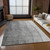 9' X 12' Gray Silver And Charcoal Ombre Washable Indoor Outdoor Area Rug