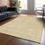 10' X 14' Wheat And Ivory Geometric Washable Indoor Outdoor Area Rug - 608219230494