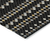 8' Black And Taupe Round Striped Washable Indoor Outdoor Area Rug
