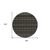 8' Black And Taupe Round Striped Washable Indoor Outdoor Area Rug