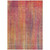 8' X 10' Red and Orange Striped Washable Non Skid Indoor Outdoor Area Rug