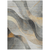 9' X 12' Gray Silver And Rust Abstract Washable Indoor Outdoor Area Rug