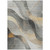 9' X 12' Gray Silver And Rust Abstract Washable Indoor Outdoor Area Rug