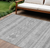 10' X 14' Silver Gray And Ivory Southwestern Washable Indoor Outdoor Area Rug