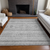 10' X 14' Silver Gray And Ivory Southwestern Washable Indoor Outdoor Area Rug