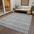10' X 14' Silver Gray And Ivory Southwestern Washable Indoor Outdoor Area Rug