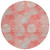 8' Salmon Ivory And Sky Blue Round Polka Dot Washable Indoor Outdoor Area Rug
