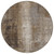 8' Brown And Ivory Round Abstract Washable Indoor Outdoor Area Rug - Brown, Ivory