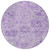 8' Lavender And Gray Round Damask Washable Indoor Outdoor Area Rug