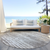 8' Taupe And Ivory Round Striped Washable Indoor Outdoor Area Rug