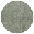 8' Fern Green And Gray Round Southwestern Washable Indoor Outdoor Area Rug