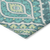 8' X 10' Teal Blue Ivory And Artichoke Green Floral Washable Indoor Outdoor Area Rug