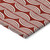 8' Red And Ivory Round Ogee Washable Indoor Outdoor Area Rug