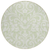 8' Artichoke Green And Ivory Round Floral Washable Indoor Outdoor Area Rug