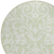 8' Artichoke Green And Ivory Round Floral Washable Indoor Outdoor Area Rug
