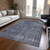 8' X 10' Blue And Gray Medallion Washable Indoor Outdoor Area Rug
