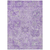 8' X 10' Lavender And Gray Damask Washable Indoor Outdoor Area Rug
