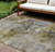 8' X 10' Taupe Brown And Gray Abstract Washable Indoor Outdoor Area Rug