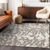 8' X 10' Taupe Brown And Ivory Animal Print Washable Indoor Outdoor Area Rug