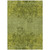 8' X 10' Olive Green And Fern Green Floral Washable Indoor Outdoor Area Rug