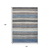 10' X 14' Denim Blue Beige And Taupe Striped Washable Indoor Outdoor Area Rug