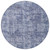 8' Blue And Ivory Round Abstract Washable Indoor Outdoor Area Rug - Blue, Ivory