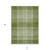 10' X 14' Green Black And Ivory Plaid Washable Indoor Outdoor Area Rug