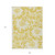 9' X 12' Gold and White Floral Washable Non Skid Indoor Outdoor Area Rug