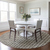 8' Brown Taupe And Ivory Round Geometric Washable Indoor Outdoor Area Rug
