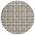 8' Brown Taupe And Ivory Round Geometric Washable Indoor Outdoor Area Rug