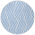 8' Round Blue and Ivory Round Geometric Washable Non Skid Indoor Outdoor Area Rug