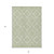 8' X 10' Artichoke Green And Ivory Medallion Washable Indoor Outdoor Area Rug
