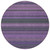 8' Round Purple Round Striped Washable Non Skid Indoor Outdoor Area Rug