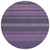 8' Round Purple Round Striped Washable Non Skid Indoor Outdoor Area Rug