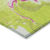 9' X 12' Lime Green Neon Pink And Ivory Abstract Washable Indoor Outdoor Area Rug