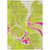 9' X 12' Lime Green Neon Pink And Ivory Abstract Washable Indoor Outdoor Area Rug