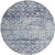 8' Blue And Silver Round Argyle Washable Indoor Outdoor Area Rug