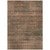 10' X 14' Orange Copper And Brown Striped Washable Indoor Outdoor Area Rug