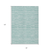 8' X 10' Turquoise Teal Blue And Gray Striped Washable Indoor Outdoor Area Rug