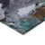 8' Blue Gray And Brown Round Abstract Washable Indoor Outdoor Area Rug