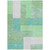 9' X 12' Sage Mint Green Teal Blue And Ivory Geometric Washable Indoor Outdoor Area Rug