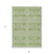 9' X 12' Green And Ivory Southwestern Washable Indoor Outdoor Area Rug