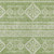 9' X 12' Green And Ivory Southwestern Washable Indoor Outdoor Area Rug