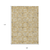 9' X 12' Gold Gray And Beige Floral Washable Indoor Outdoor Area Rug