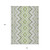 10' X 14' Green Ivory And Gray Geometric Washable Indoor Outdoor Area Rug