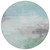 8' Blue And Mint Green Round Abstract Washable Indoor Outdoor Area Rug