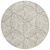 8' Beige And Ivory Round Geometric Washable Indoor Outdoor Area Rug - 880016653922