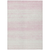 9' X 12' Pink And Ivory Striped Washable Indoor Outdoor Area Rug