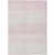 9' X 12' Pink And Ivory Striped Washable Indoor Outdoor Area Rug
