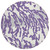 8' Purple Gray And Ivory Round Animal Print Washable Indoor Outdoor Area Rug